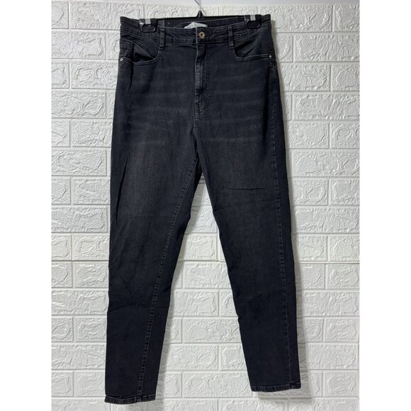New Without Tags - ZARA Fall 2020 Denim Collection Womens 12 Black Skinny Jeans - Picture 1 of 6